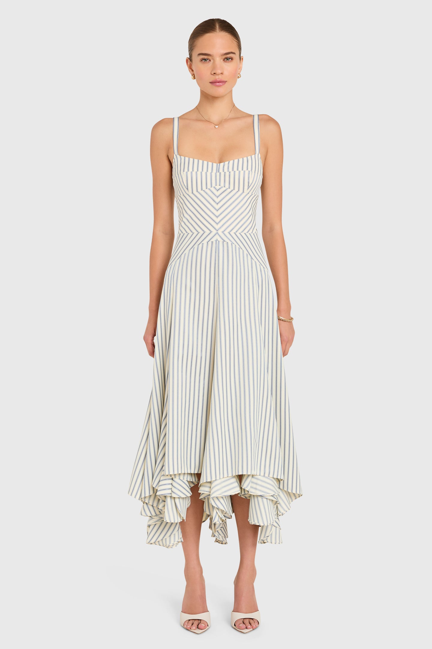 Monterey Dress in Oxford Stripe View 1