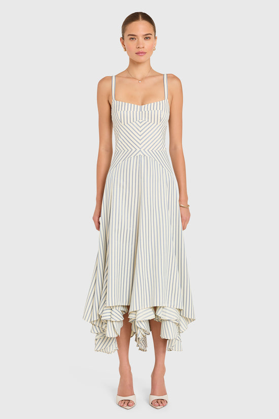 Monterey Dress in Oxford Stripe