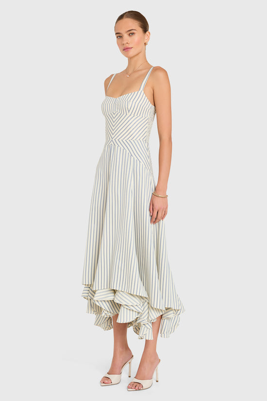 Monterey Dress in Oxford Stripe