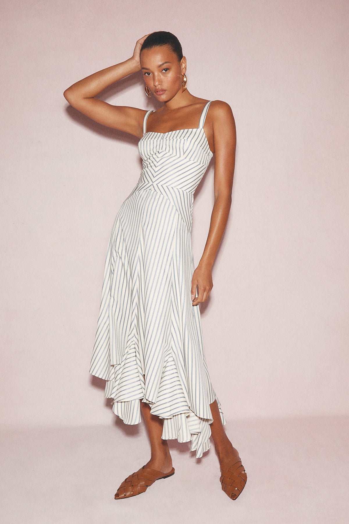 Monterey Dress in Oxford Stripe