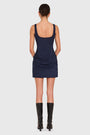 Annabella Dress  in Manchester Pinstripe View 3