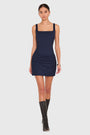 Annabella Dress  in Manchester Pinstripe View 5