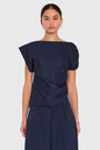 Elroy Top  in Manchester Pinstripe View 1