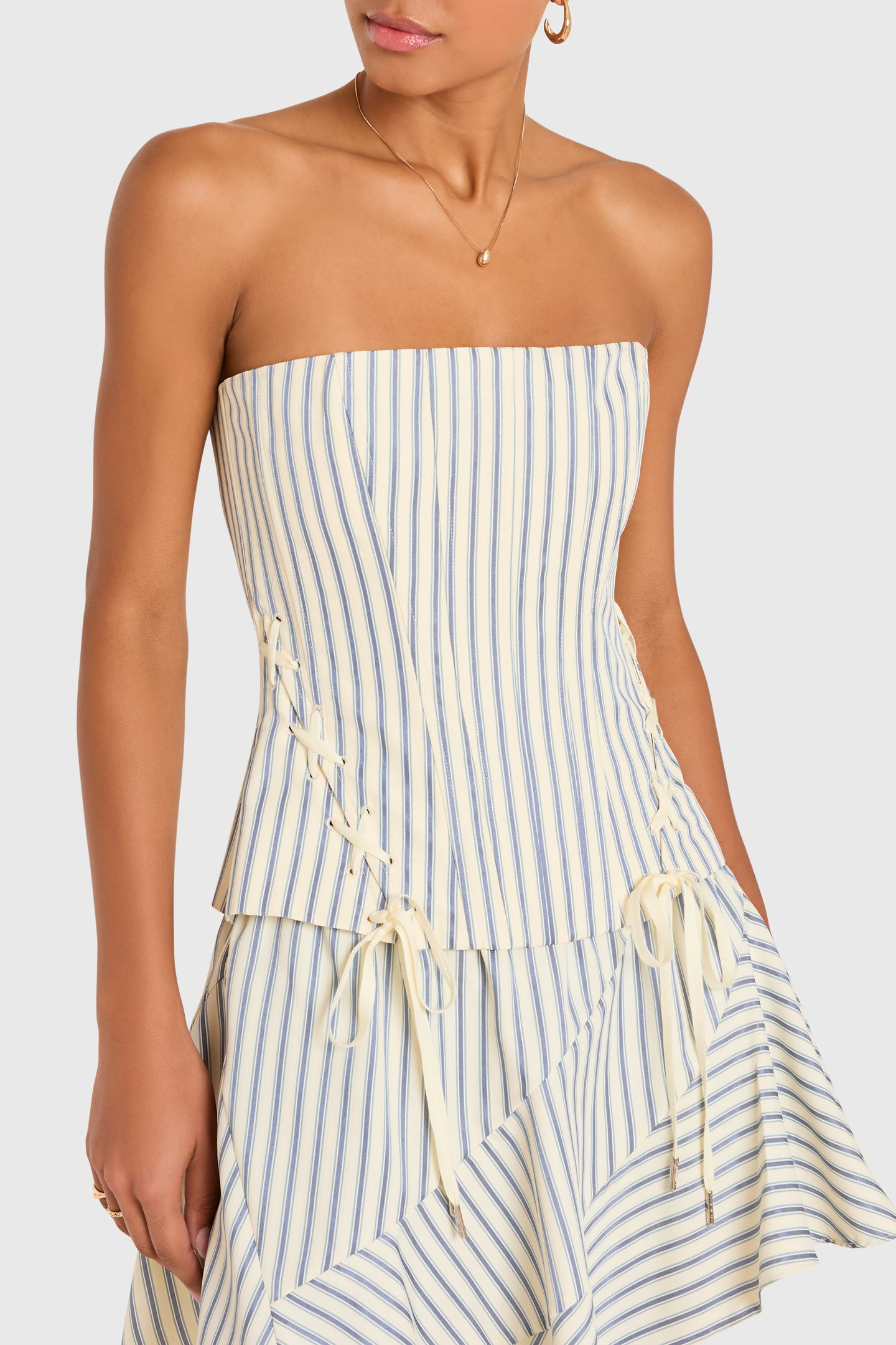 Hathaway Top in Oxford Stripe View 4