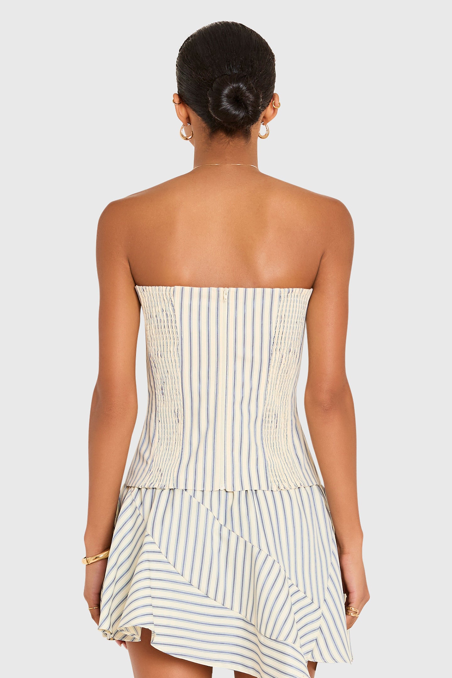 Hathaway Top in Oxford Stripe View 3