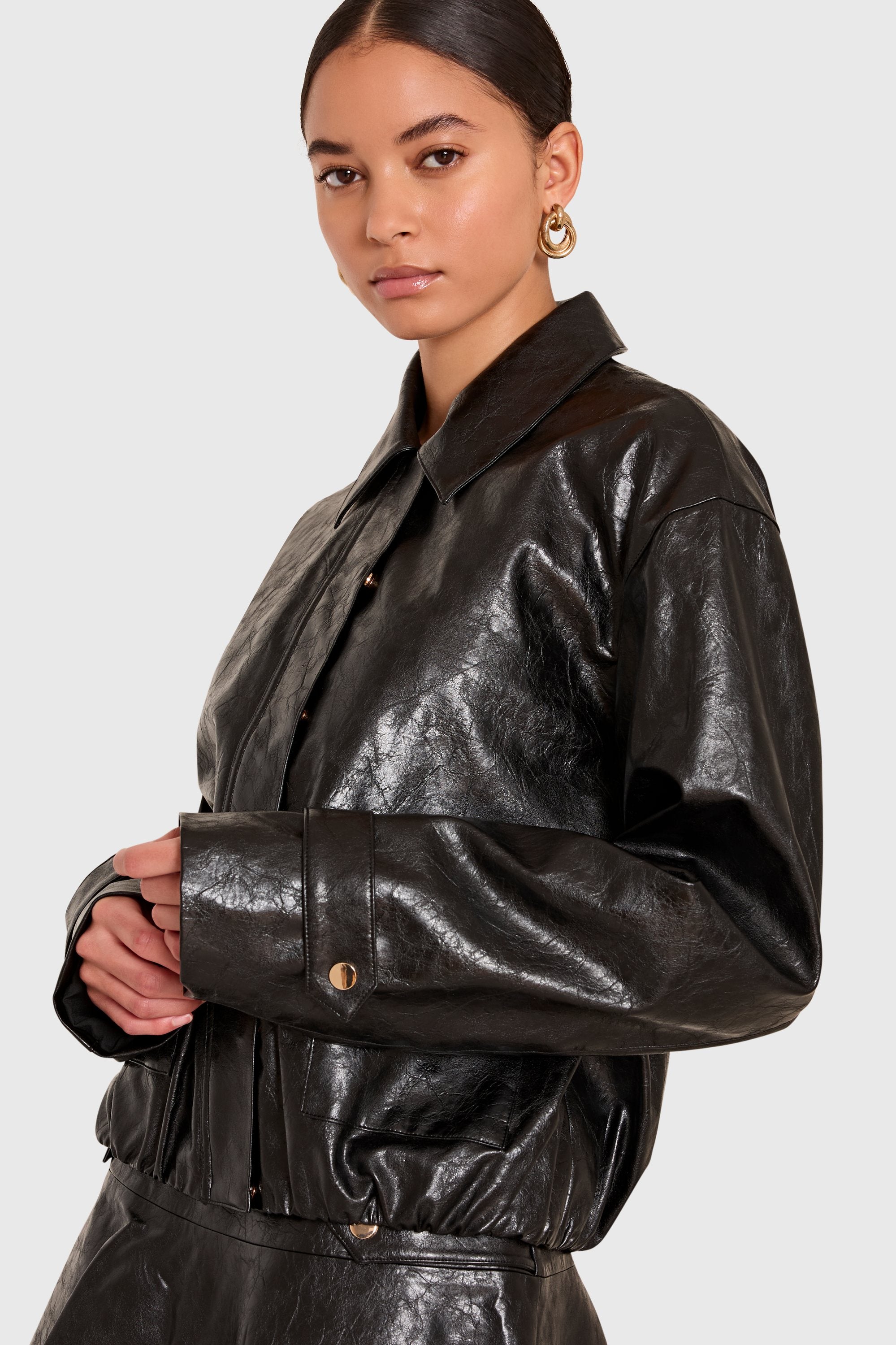 Karla Jacket in Patent Leather view 4