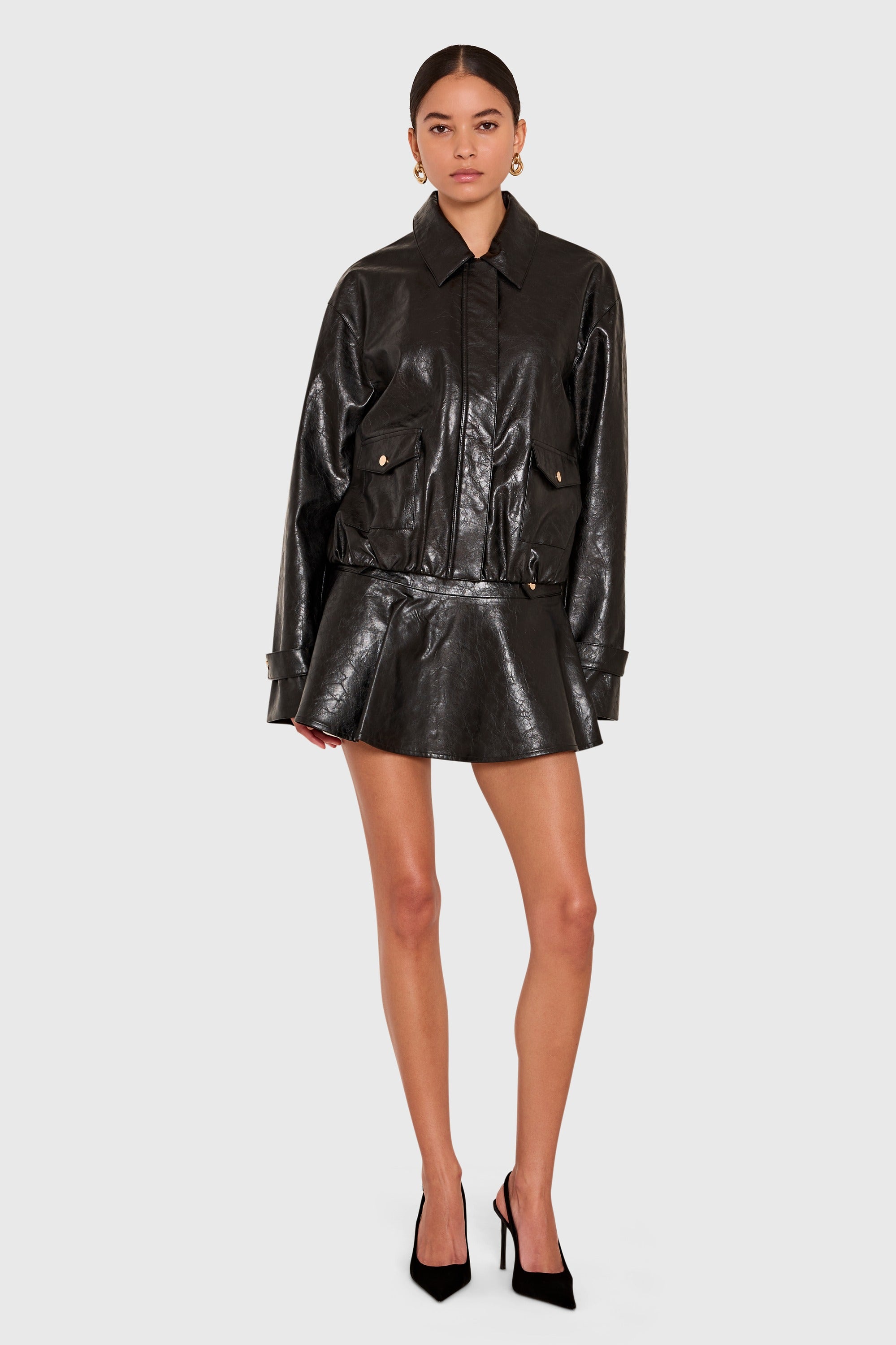 Karla Jacket in Patent Leather view 5
