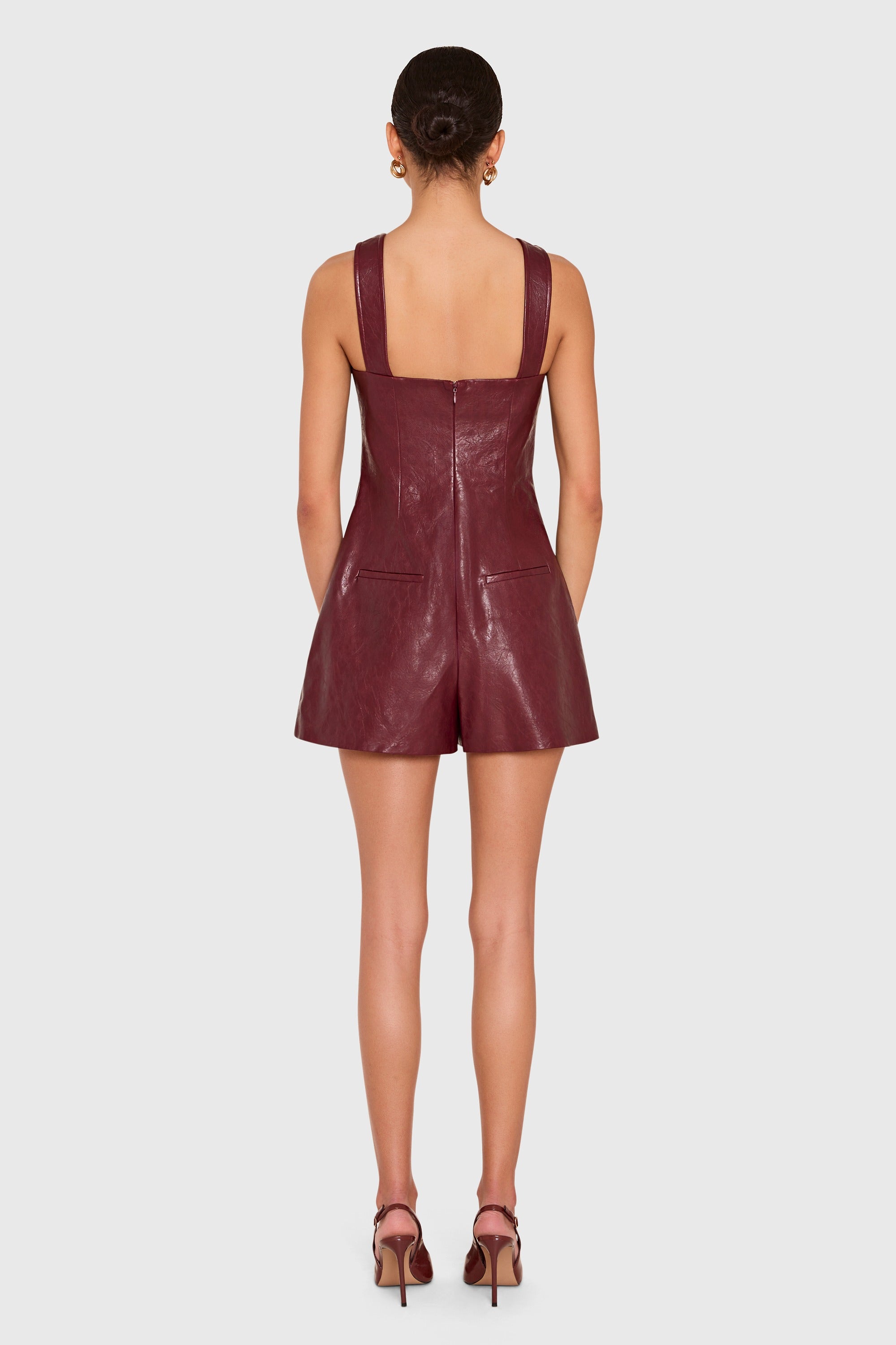 Karla Romper in Patent Leather view 3