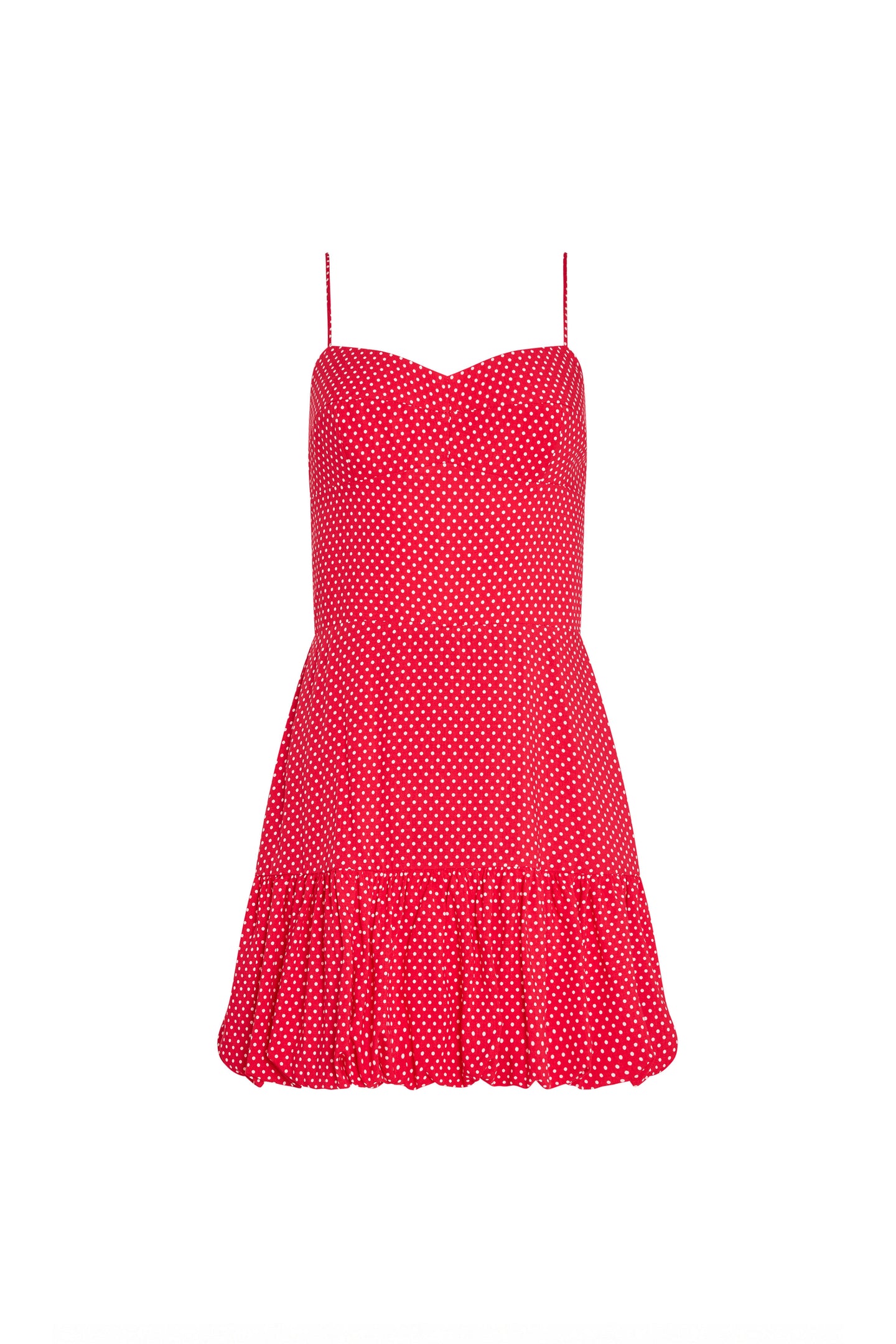 Ivy Romper in Polka Dot Red - Mini Bubble Skort Dress - Amanda Uprichard Ivy Romper in Polka Dot Red - Mini Bubble Skort Dress - Amanda Uprichard