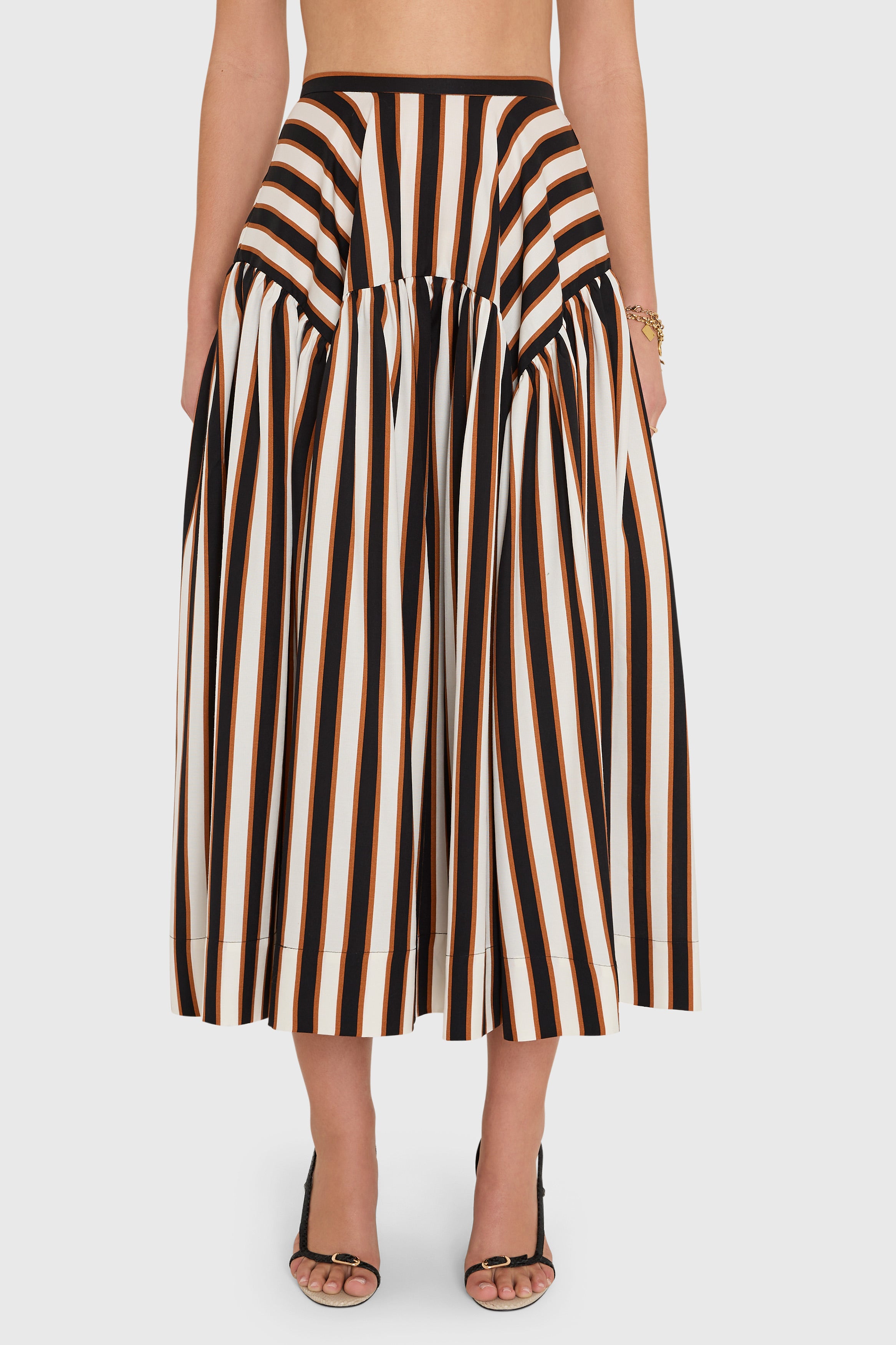 Spencer Midi Skirt in Sabla Stripe view 1