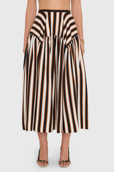 Spencer Midi Skirt in Sabla Stripe