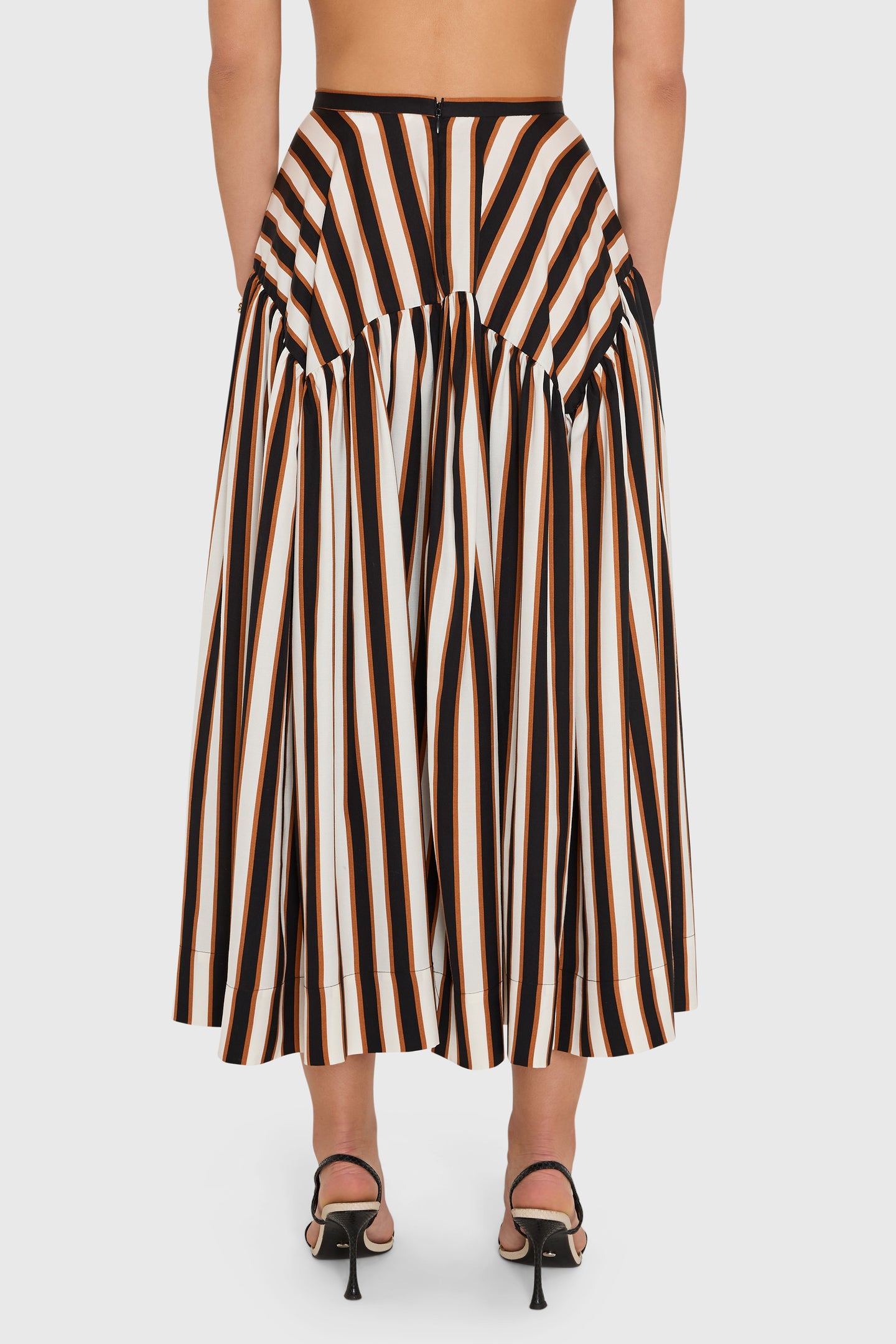 Spencer Midi Skirt in Sabla Stripe View 3
