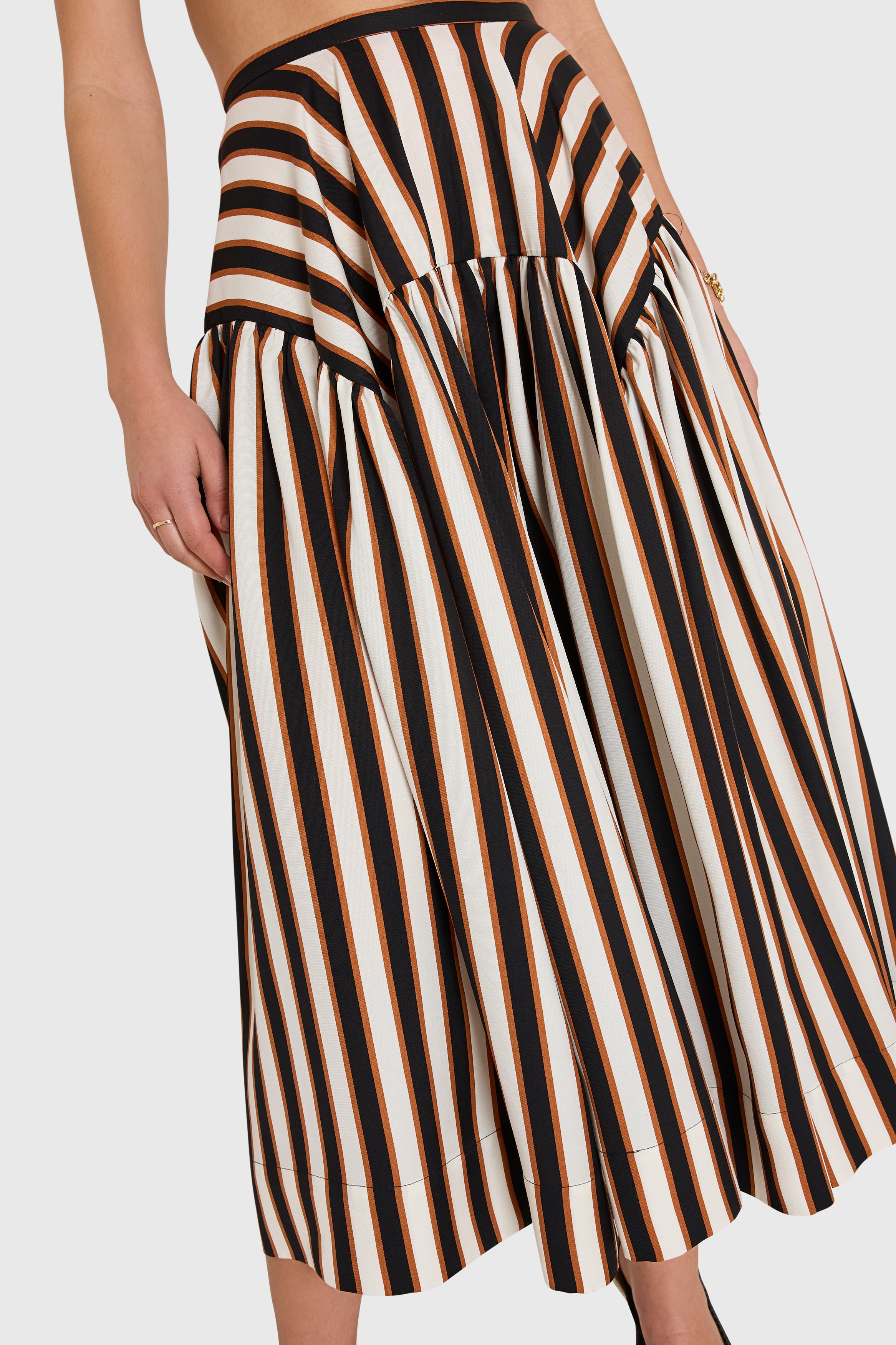Spencer Midi Skirt in Sabla Stripe view 4