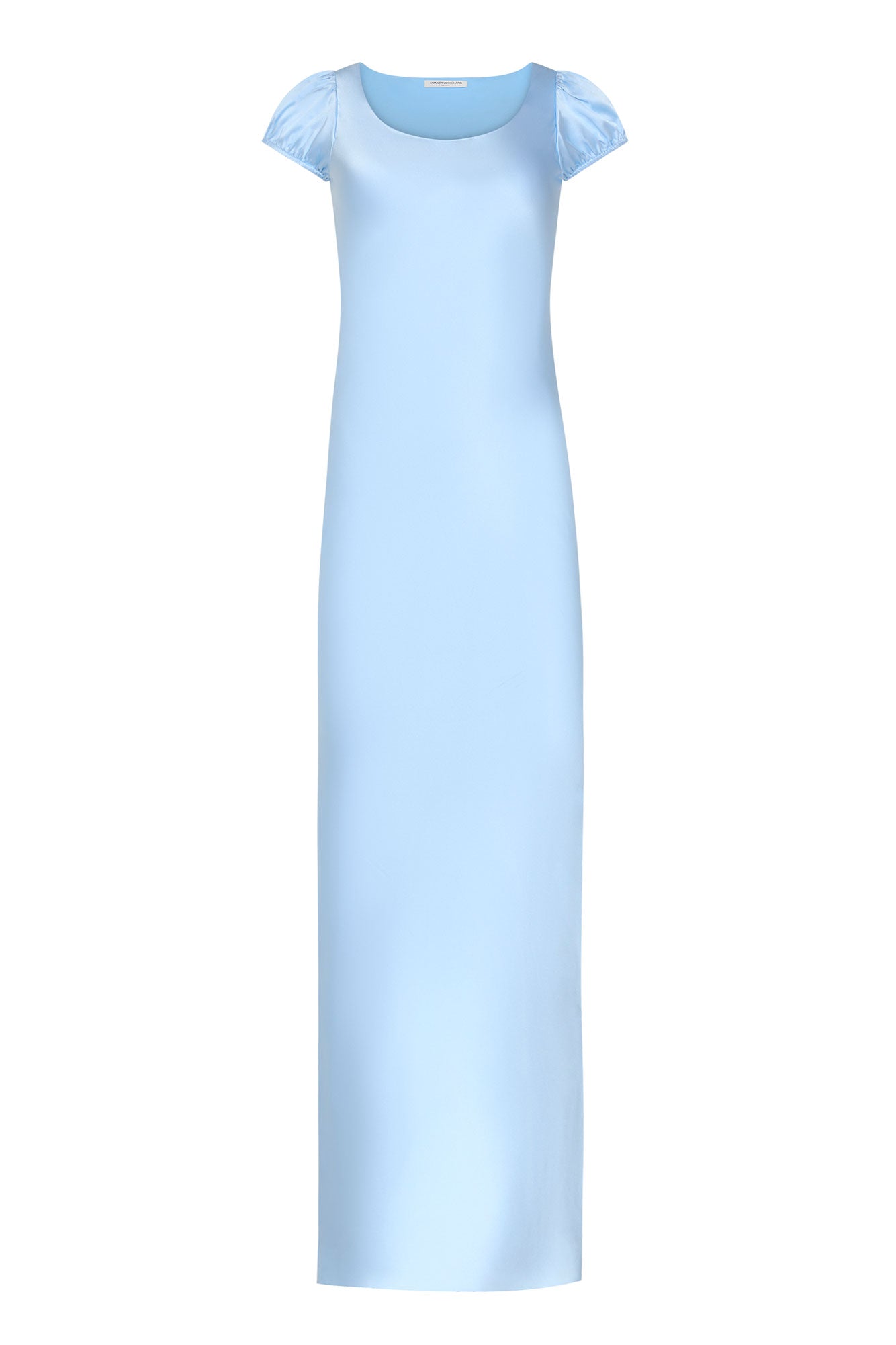 Short Sleeve Maxi Senna in Baby Blue Silk | XS | Amanda Uprichard Short Sleeve Maxi Senna in Baby Blue Silk | XS | Amanda Uprichard