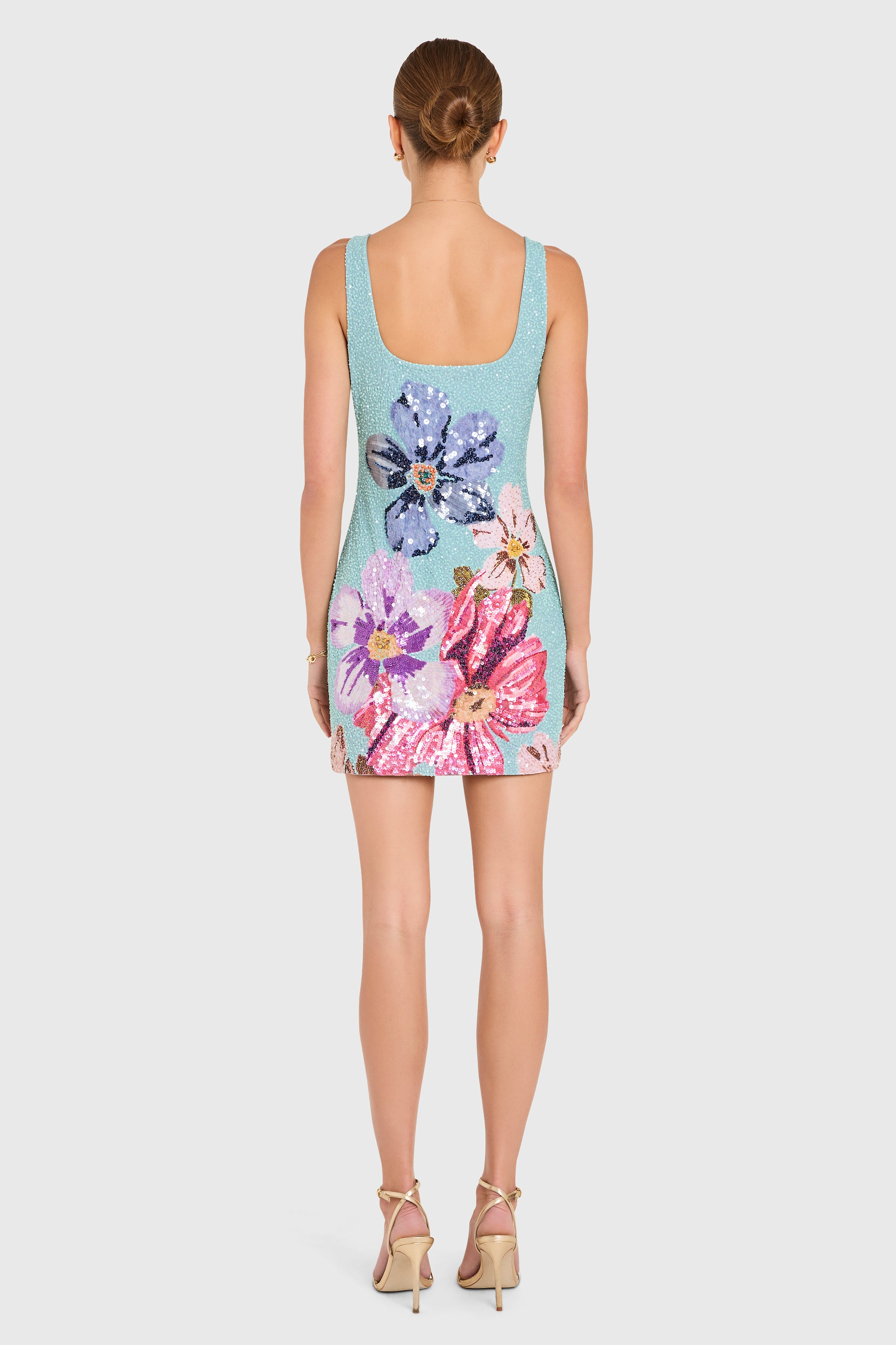 Augustine Dress in Daphne Floral Sequin