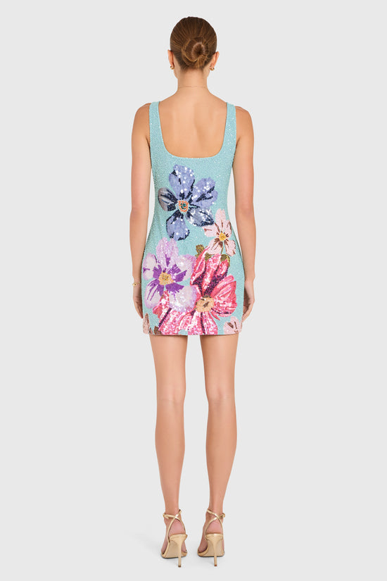 Augustine Dress in Daphne Floral Sequin