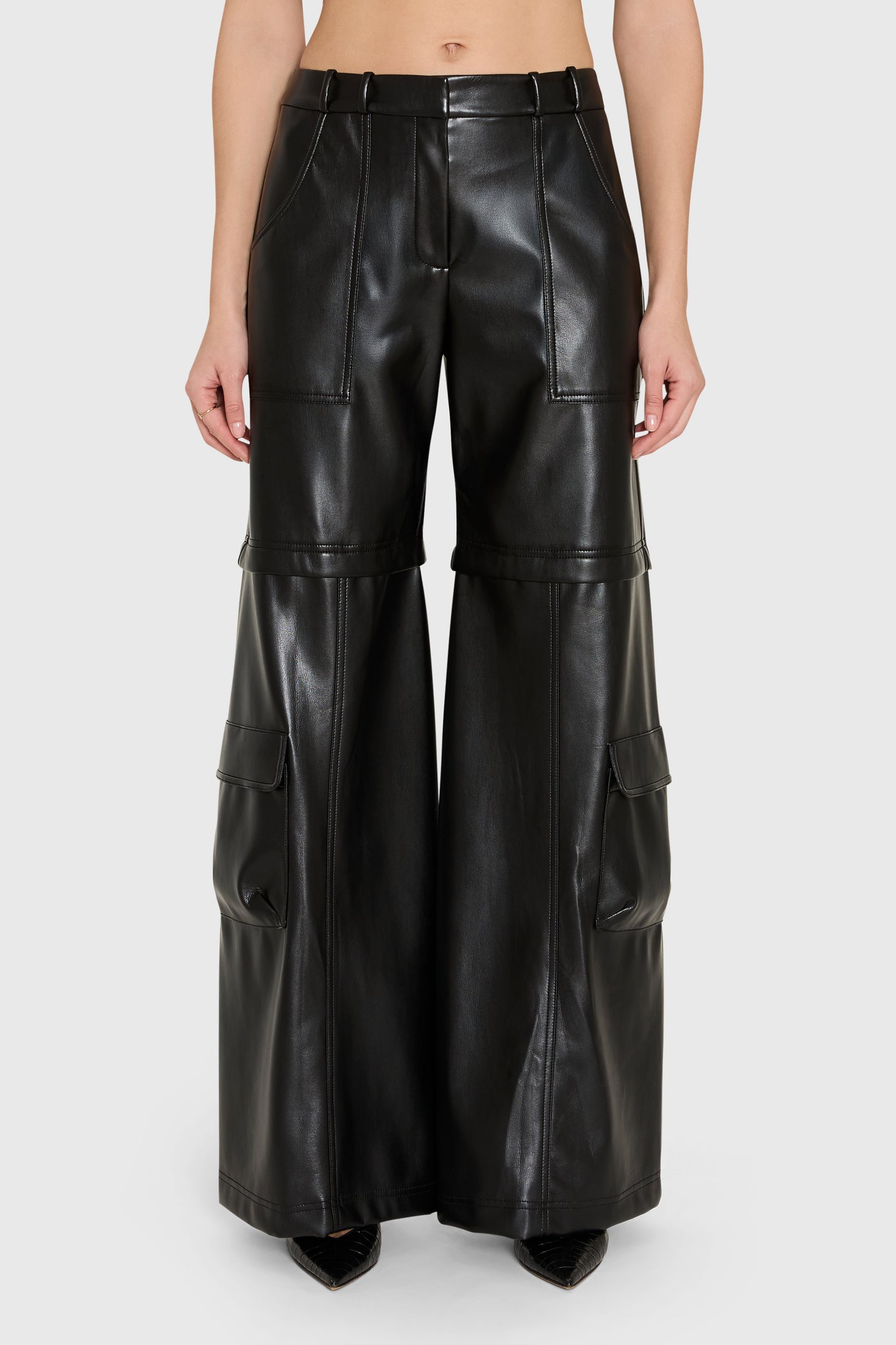 Lucas Pant in Faux Leather View 1