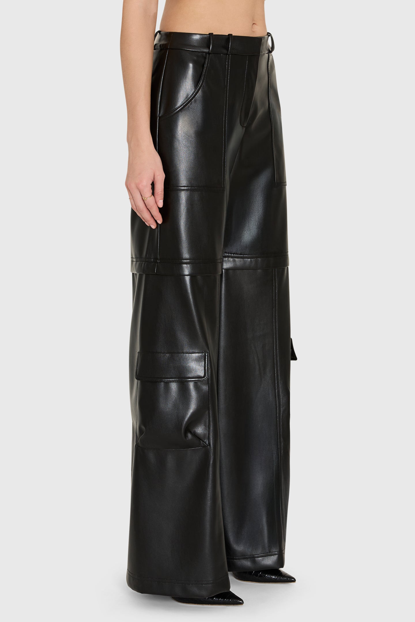 Lucas Pant in Faux Leather View 2