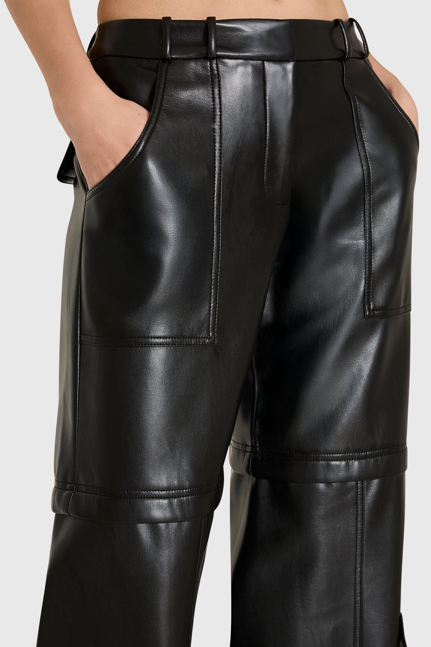 Lucas Pant in Faux Leather View 4