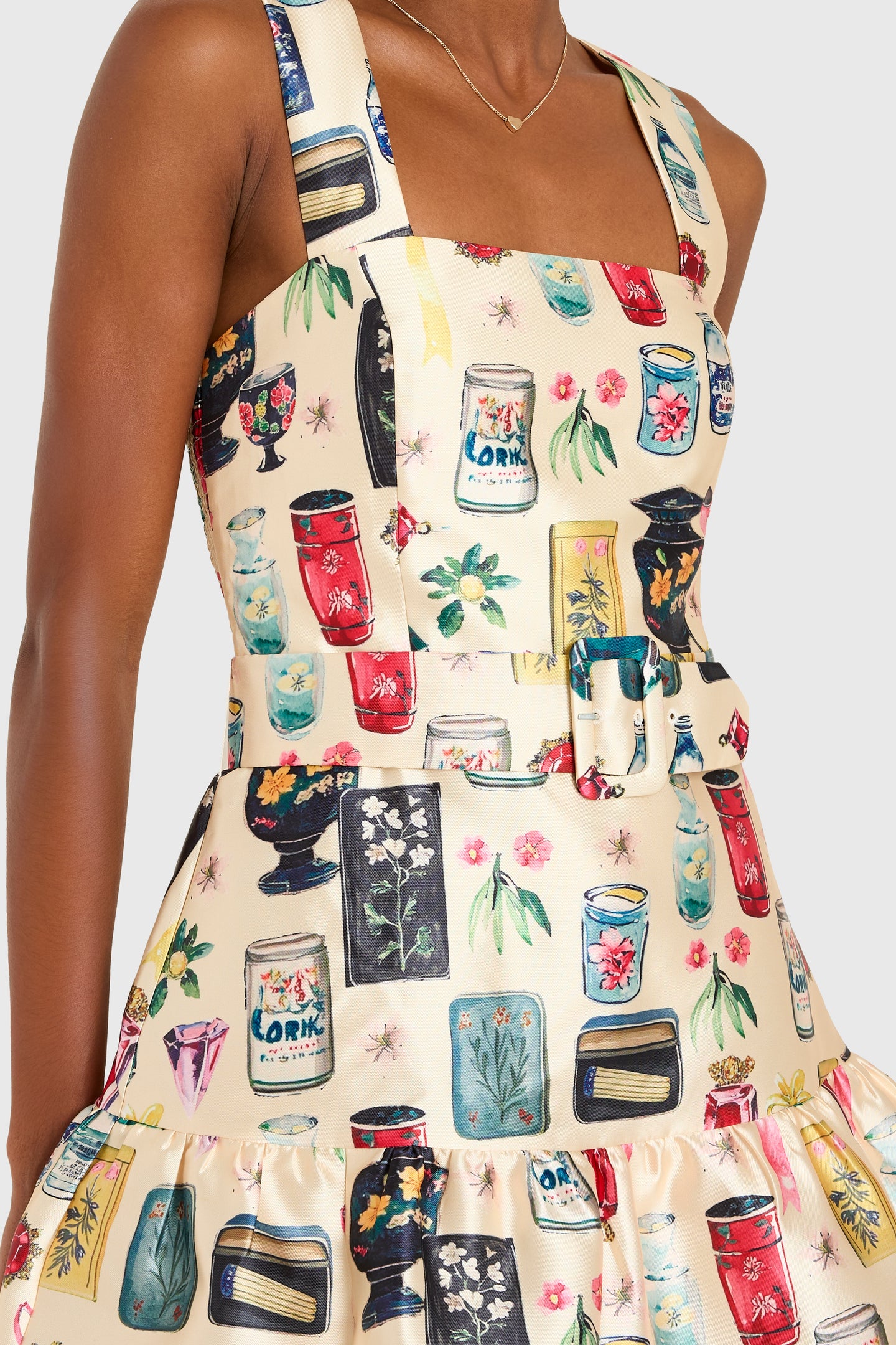 Lena Skort Romper in Treasure Print View 4