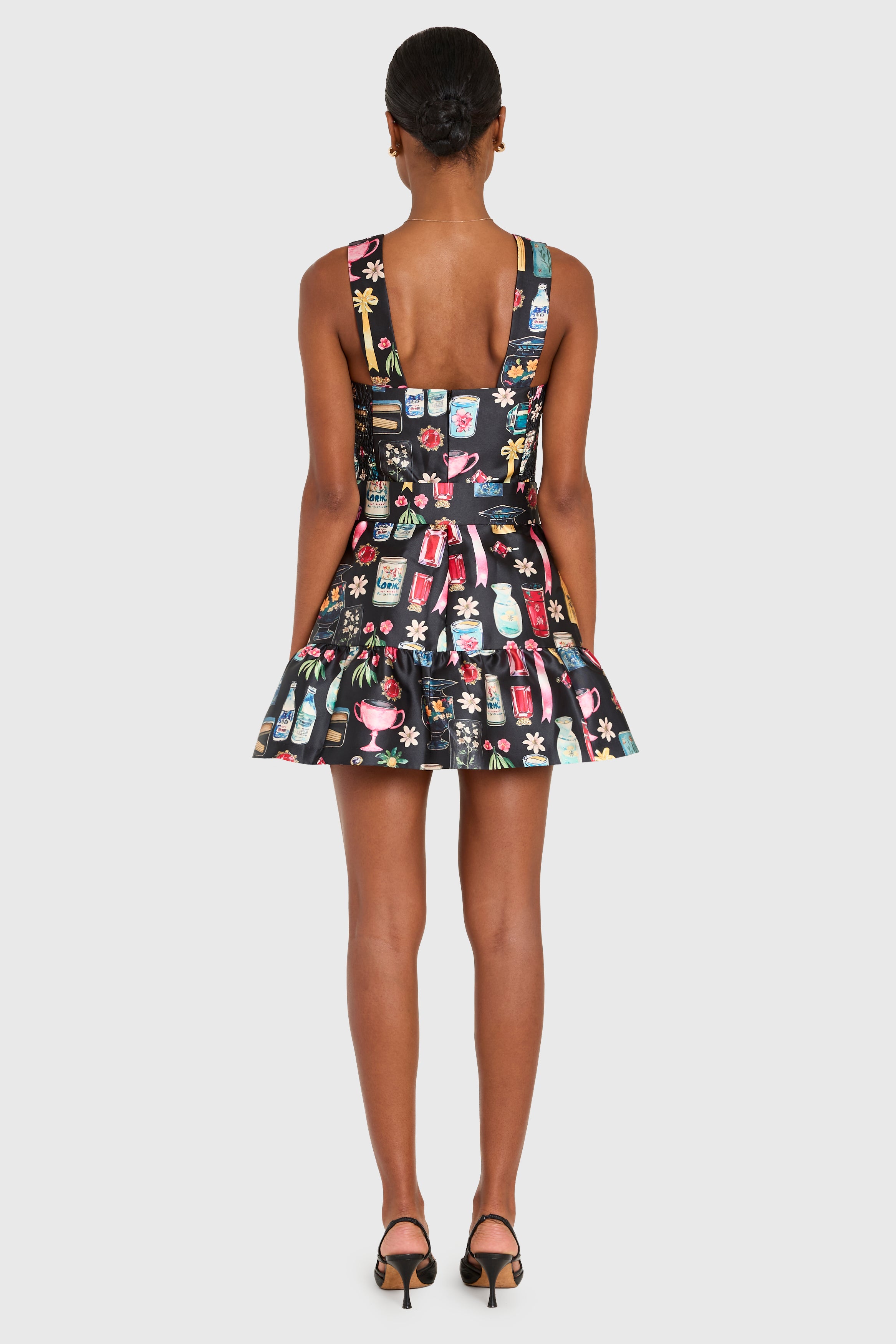 Lena Skort Romper in Treasure Print