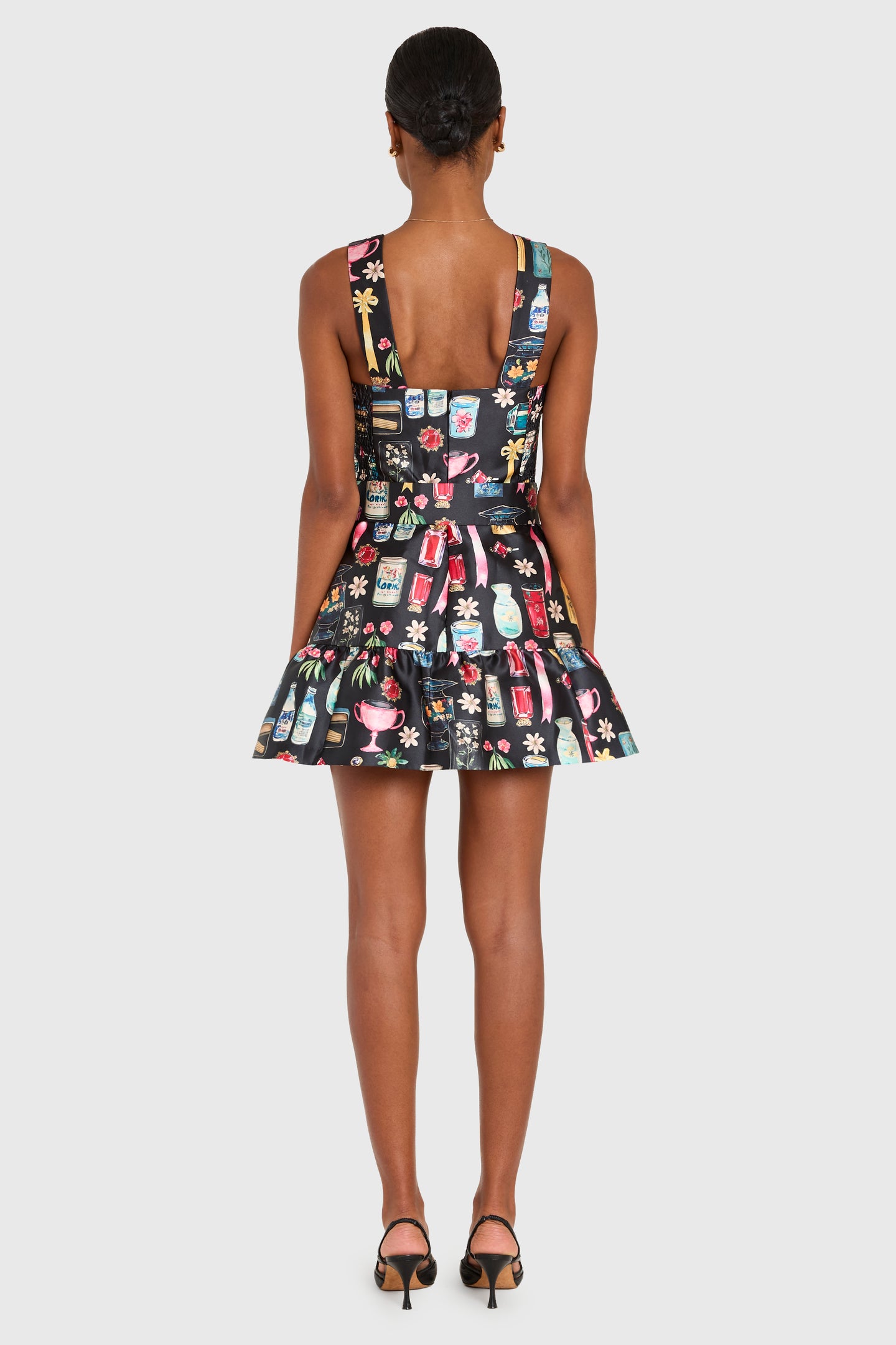 Lena Skort Romper in Treasure Print View 3