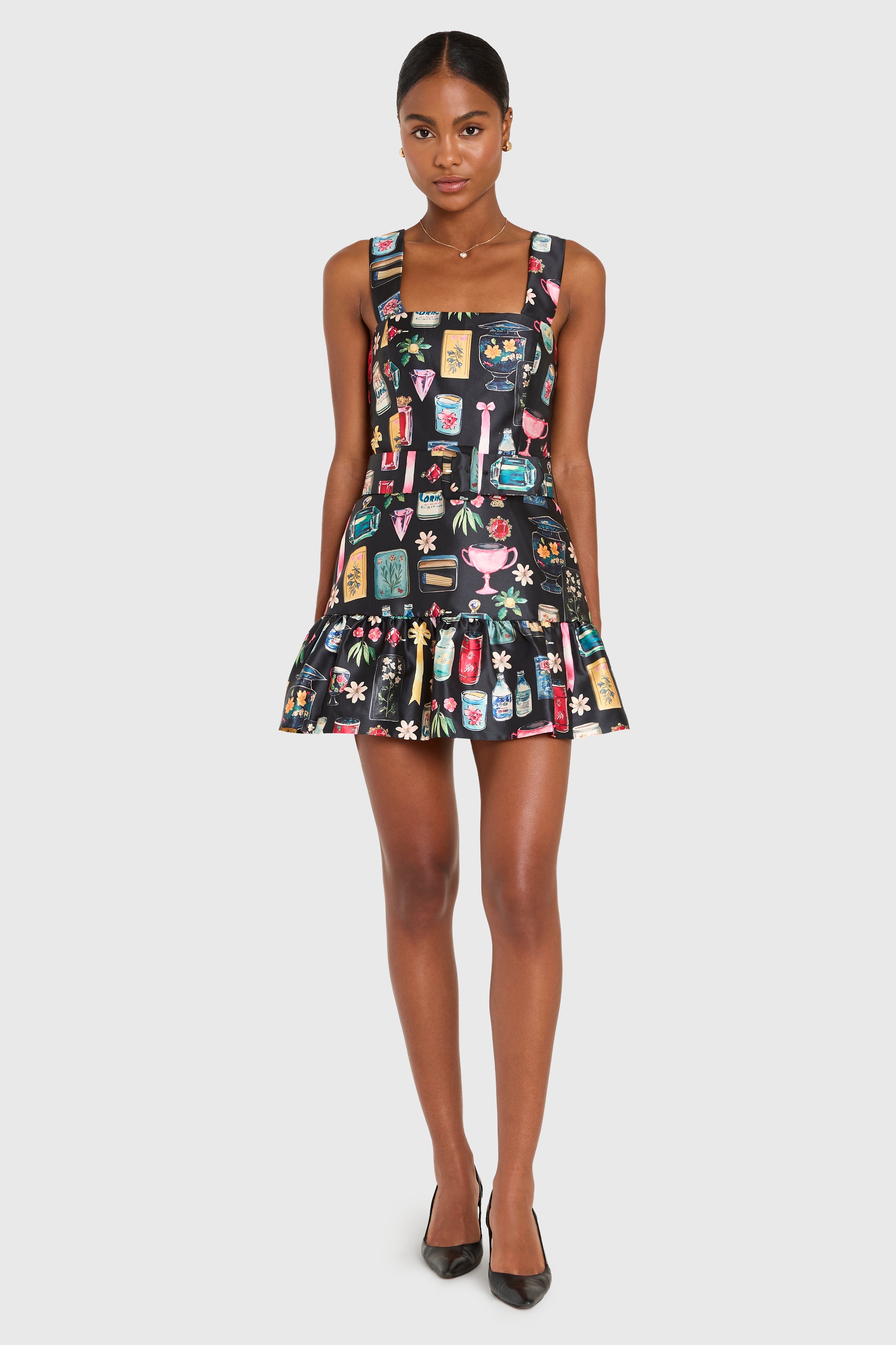 Lena Skort Romper in Treasure Print