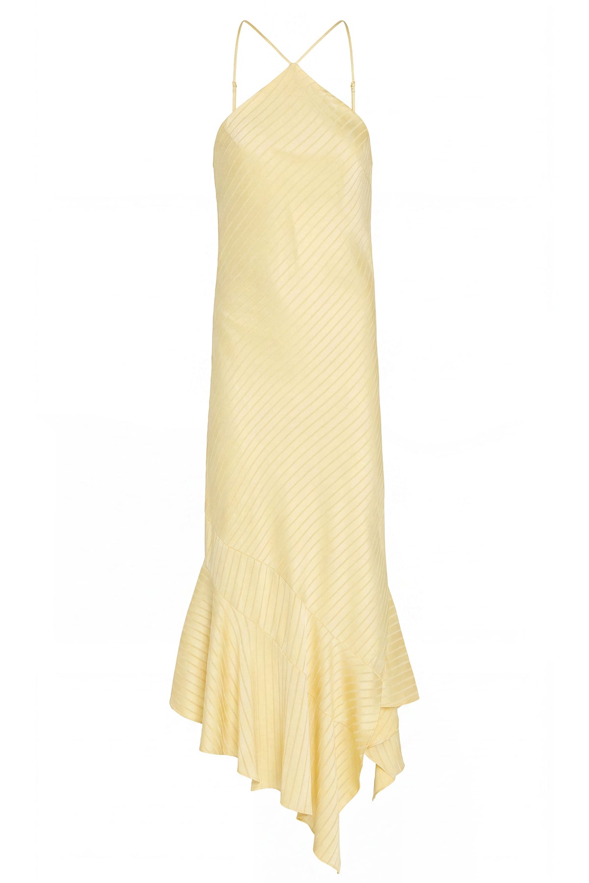 zara yellow dress midi Sleeveless Gabriella in Cornsilk Satin | XS Side pockets hidden in Chic Agenda Lace Applique Size:M - T preorders