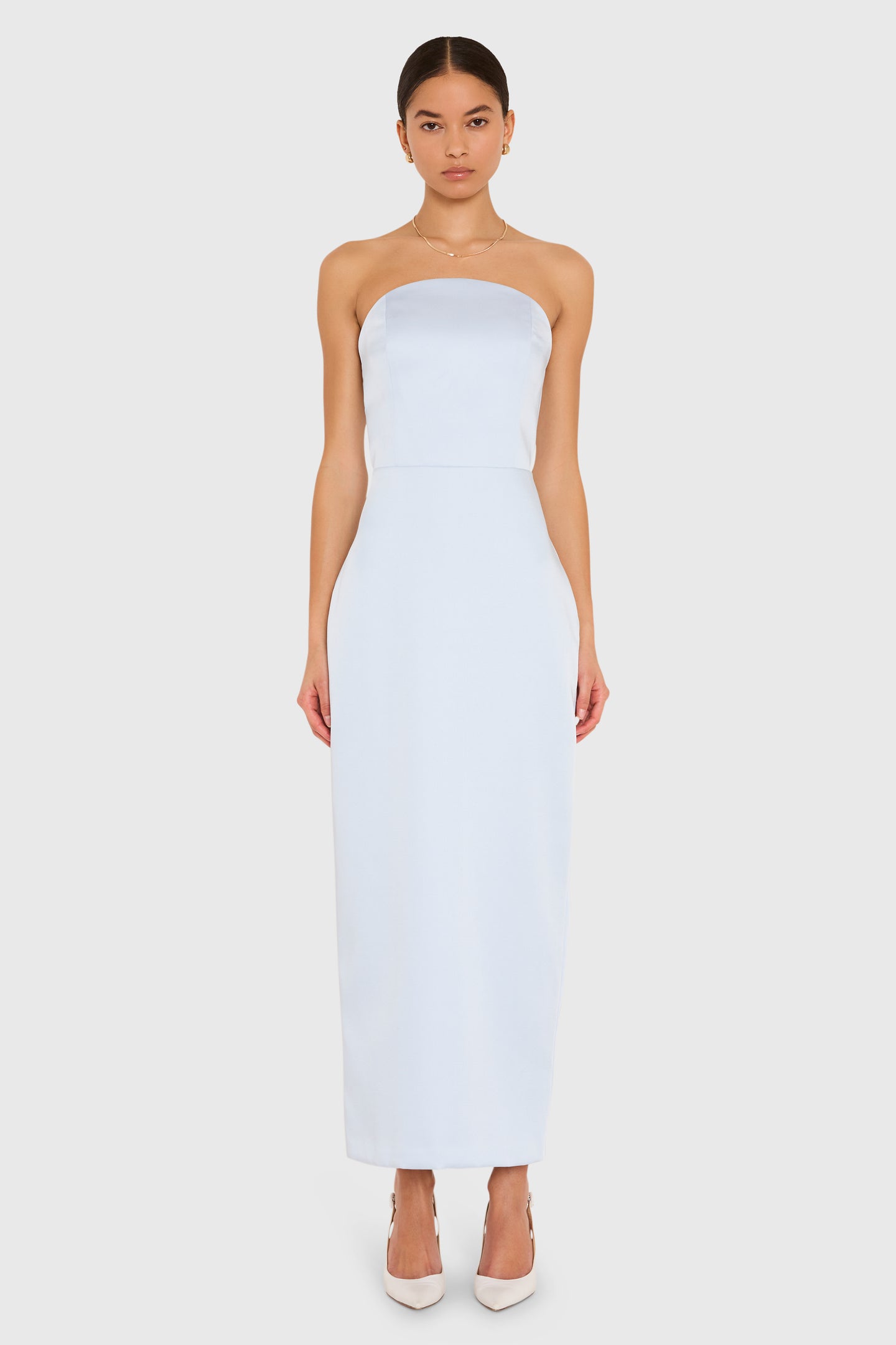 Amanda Uprichard Berkshire Midi Dress in Baby Blue - size XS Amanda Uprichard Berkshire Midi Dress in Baby Blue - size XS