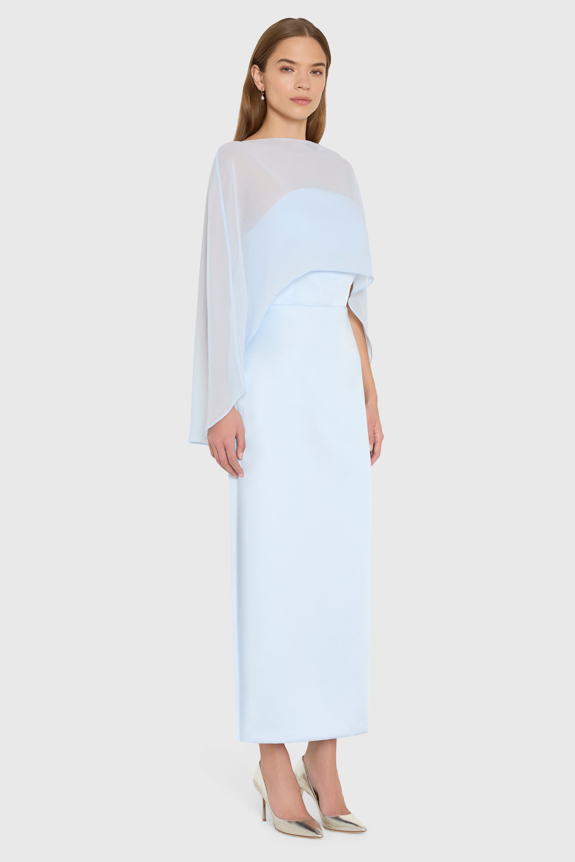 Amanda Uprichard Berkshire Midi Dress in Baby Blue