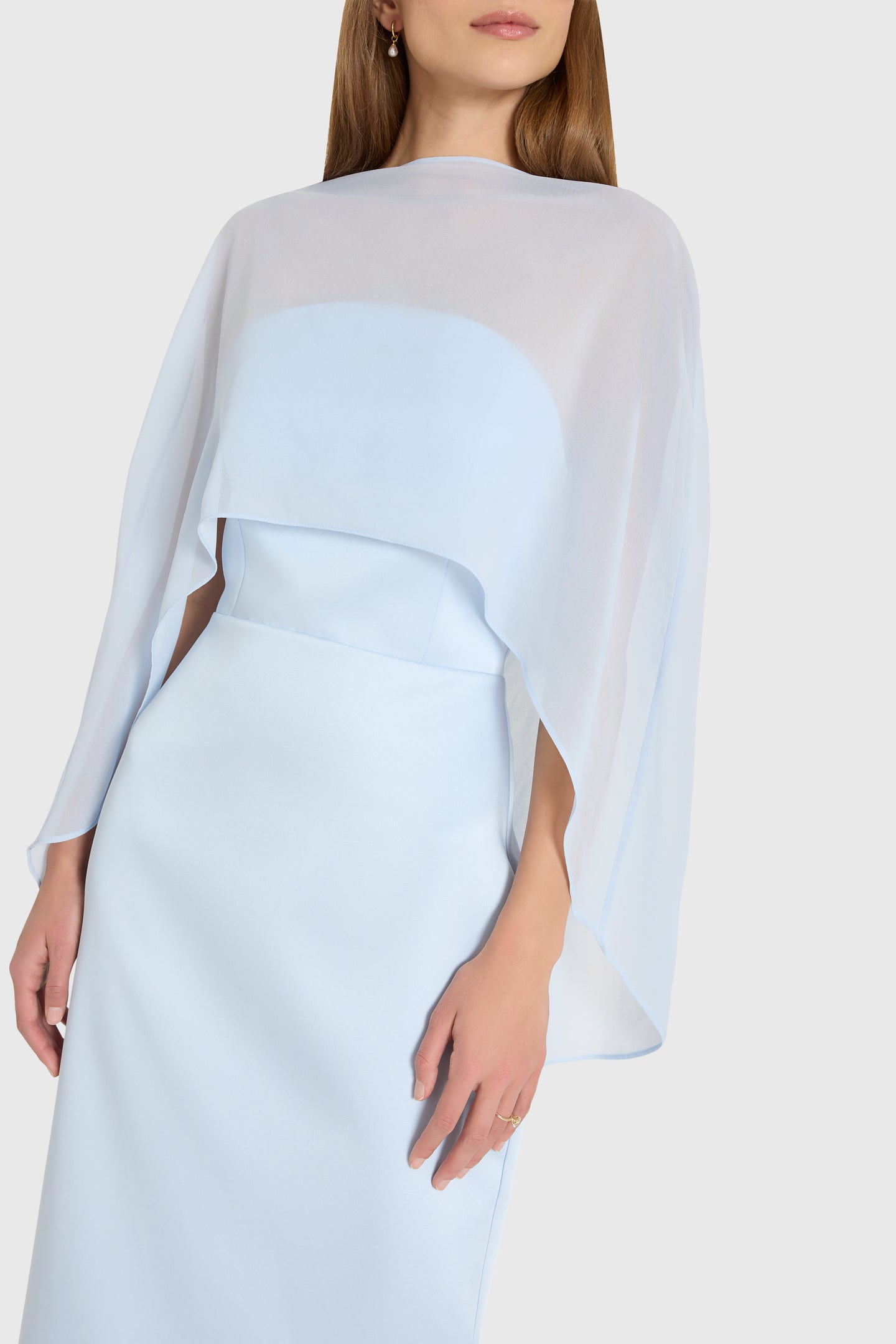 Amanda Uprichard Berkshire Midi Dress in Baby Blue - size XS Amanda Uprichard Berkshire Midi Dress in Baby Blue - size XS