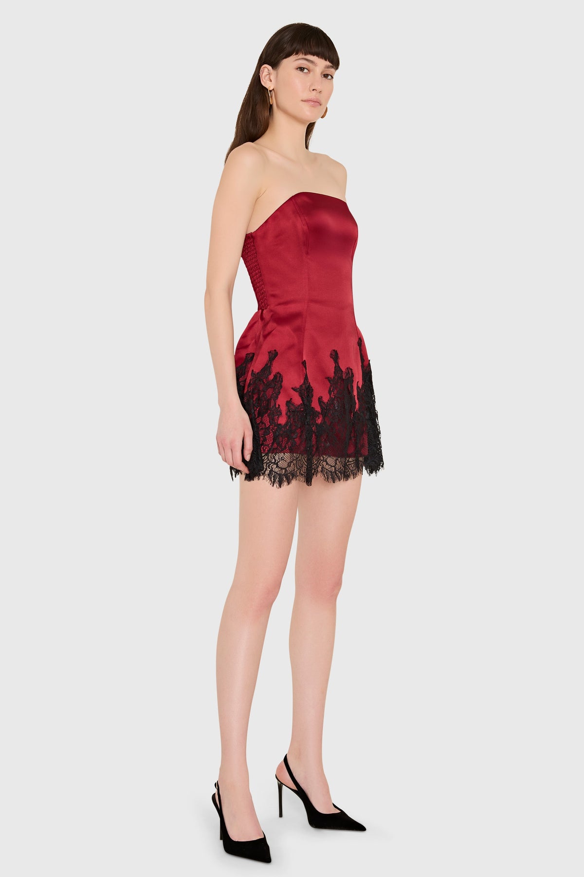 Amanda Uprichard Romilly Romper in Rosette - side view