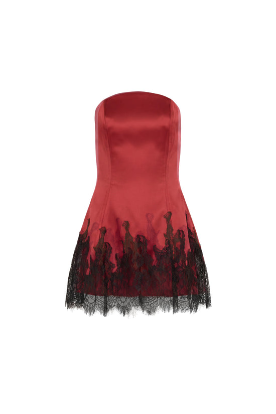 Amanda Uprichard Romilly Romper in Rosette - shown on invisible mannequin