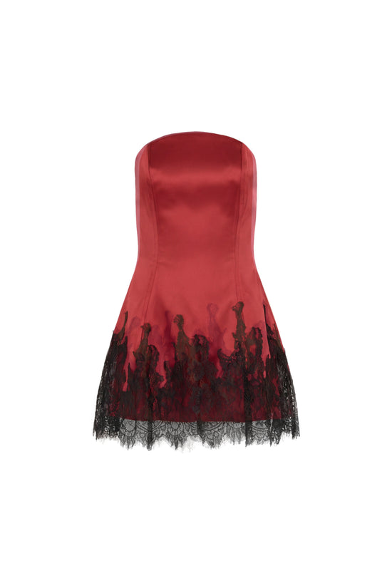 Amanda Uprichard Romilly Romper in Rosette - shown on invisible mannequin