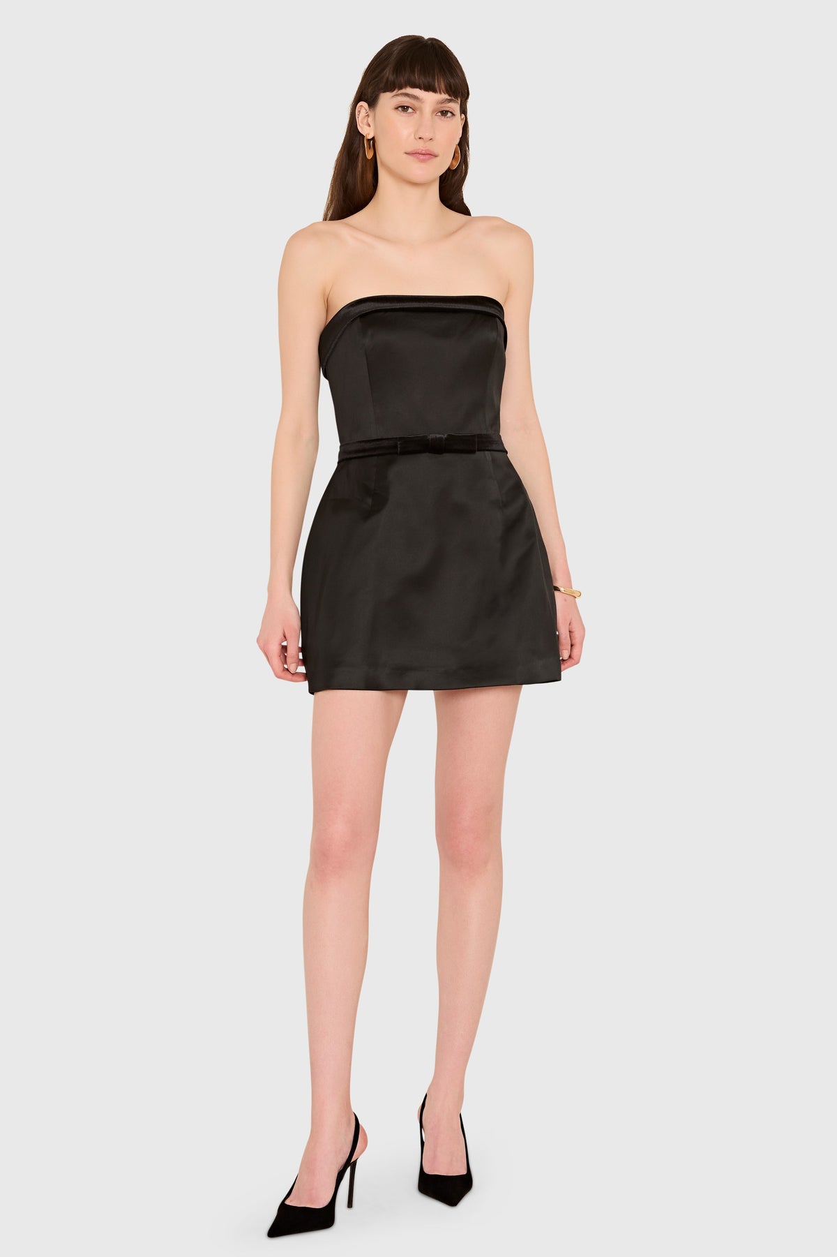 Amanda Uprichard Avalee Skort Romper in Black - additional view
