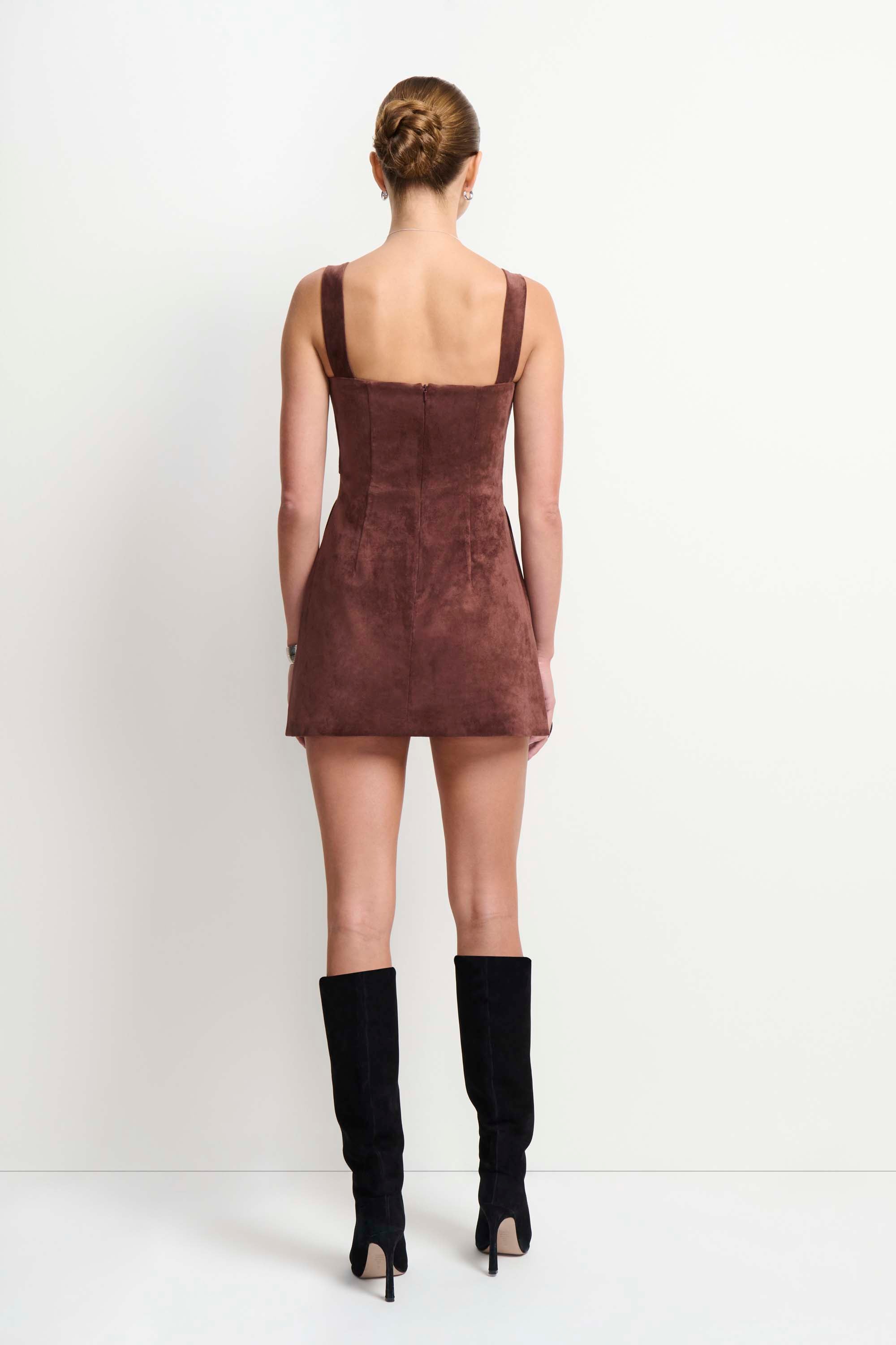 Soho Romper in Suede view 2