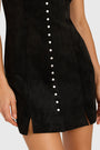 Oliviera Dress in Suede View 4
