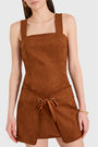 Robin Romper in Suede View 4