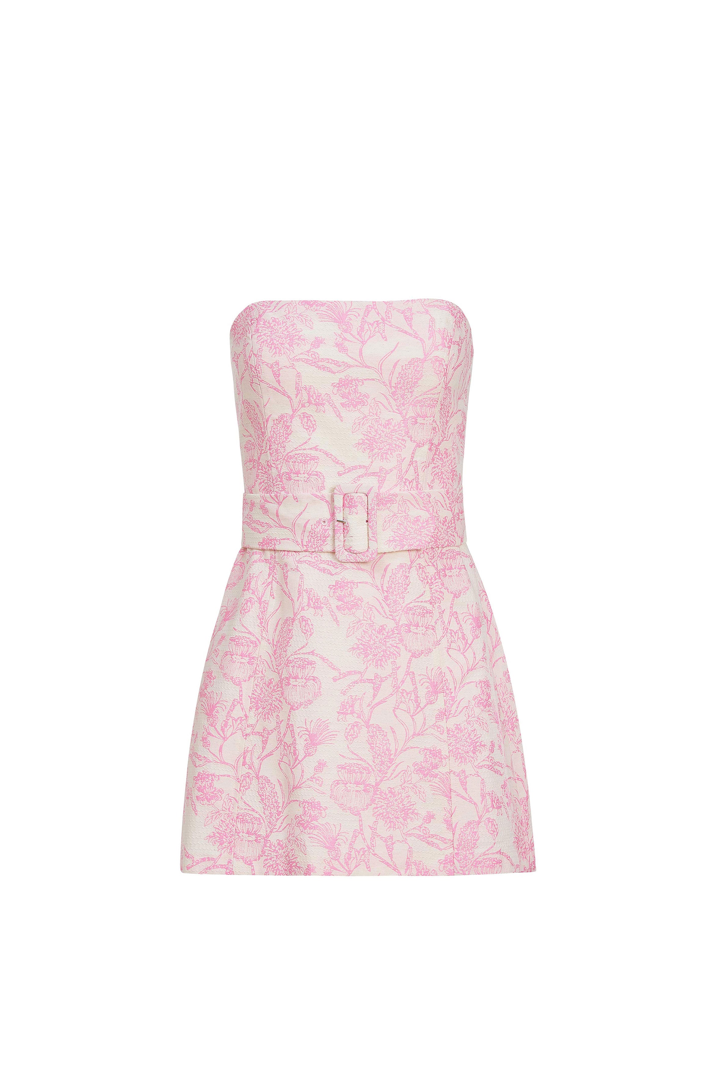lilly pulitzer pink strapless dress Strapless Mini Fae Dress in Shocking Pink Toile | M