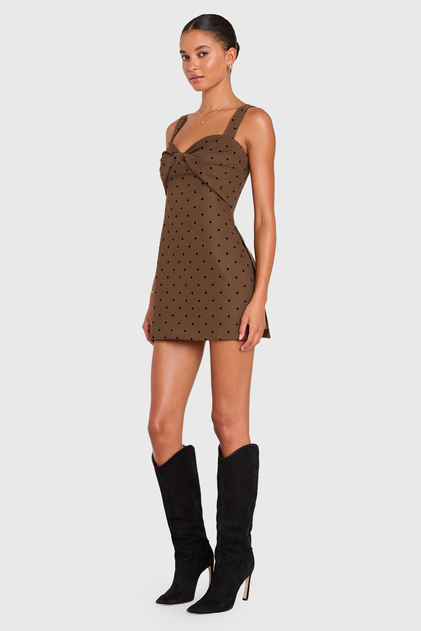 Sleeveless Mini Soho Romper in Chocolate | L | Amanda Uprichard Sleeveless Mini Soho Romper in Chocolate | L | Amanda Uprichard