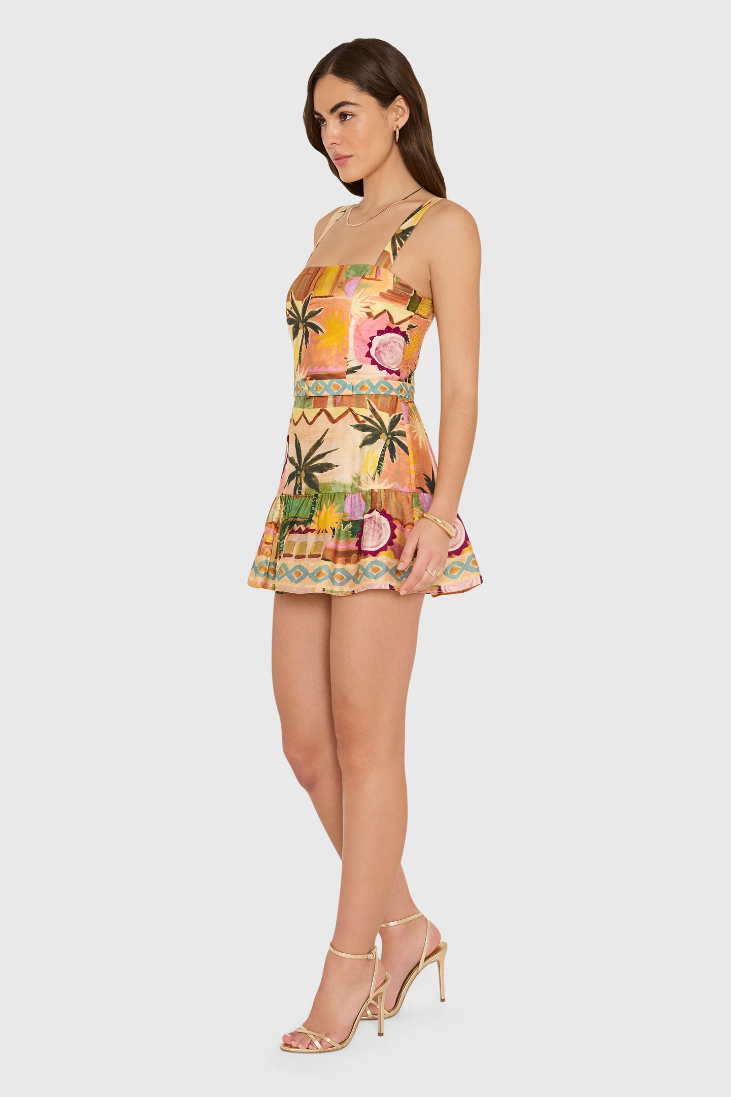 Amanda Uprichard April Romper in Palm Springs Print XS