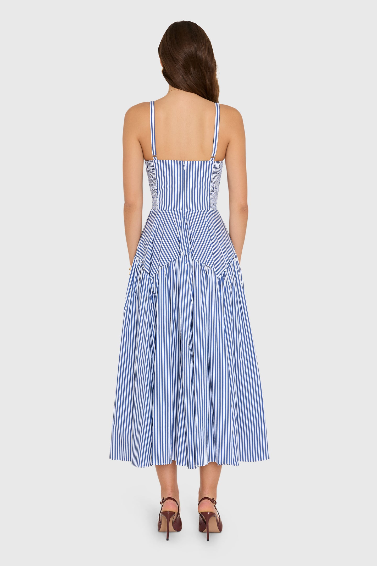 Spencer Midi Dress in Bayhaven Stripe View 3