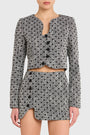 Puzzle Jacket in Polka Dot Tweed View 1