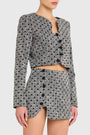 Puzzle Jacket in Polka Dot Tweed View 2