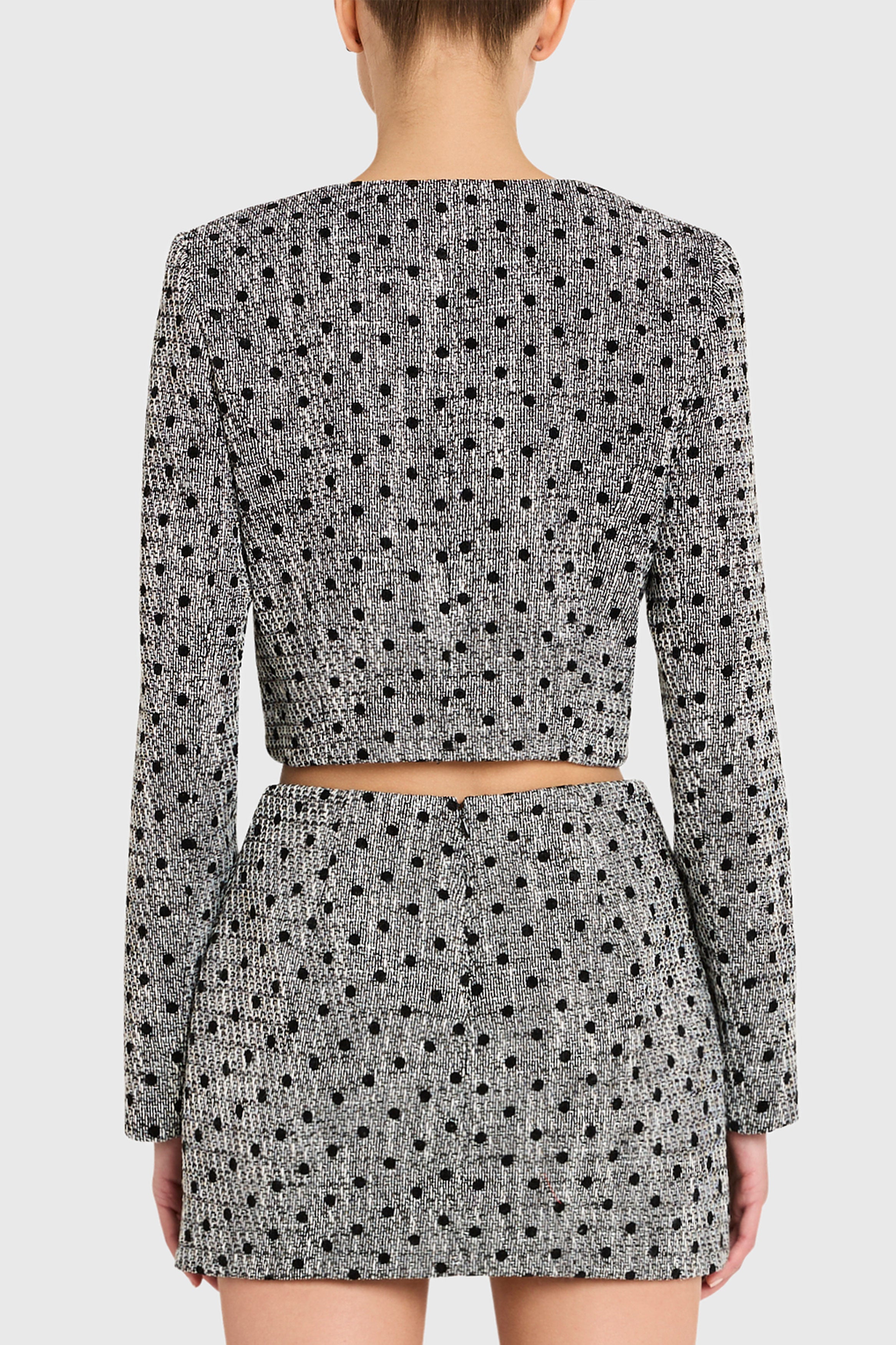 Puzzle Jacket in Polka Dot Tweed