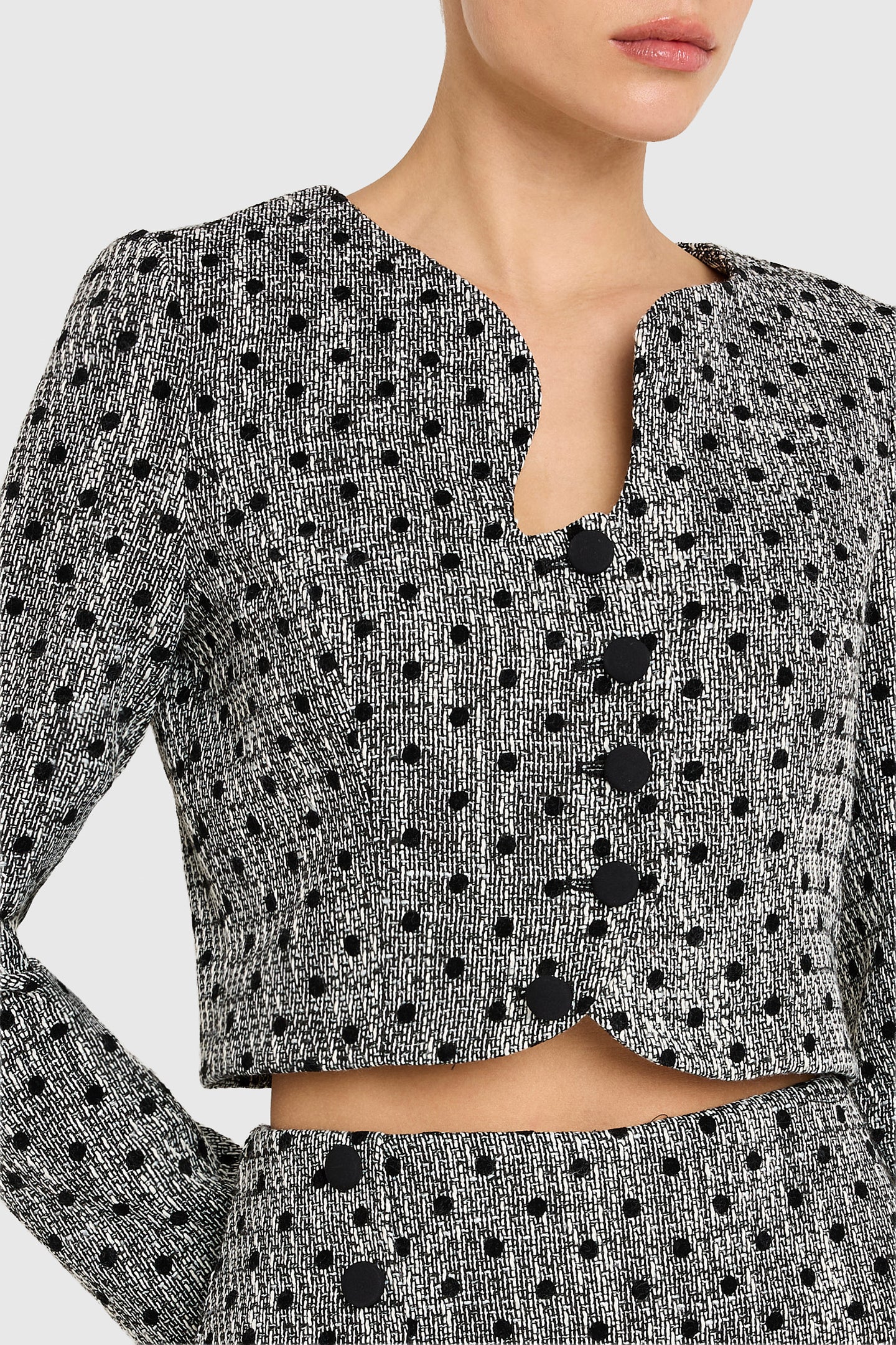 Puzzle Jacket in Polka Dot Tweed View 4