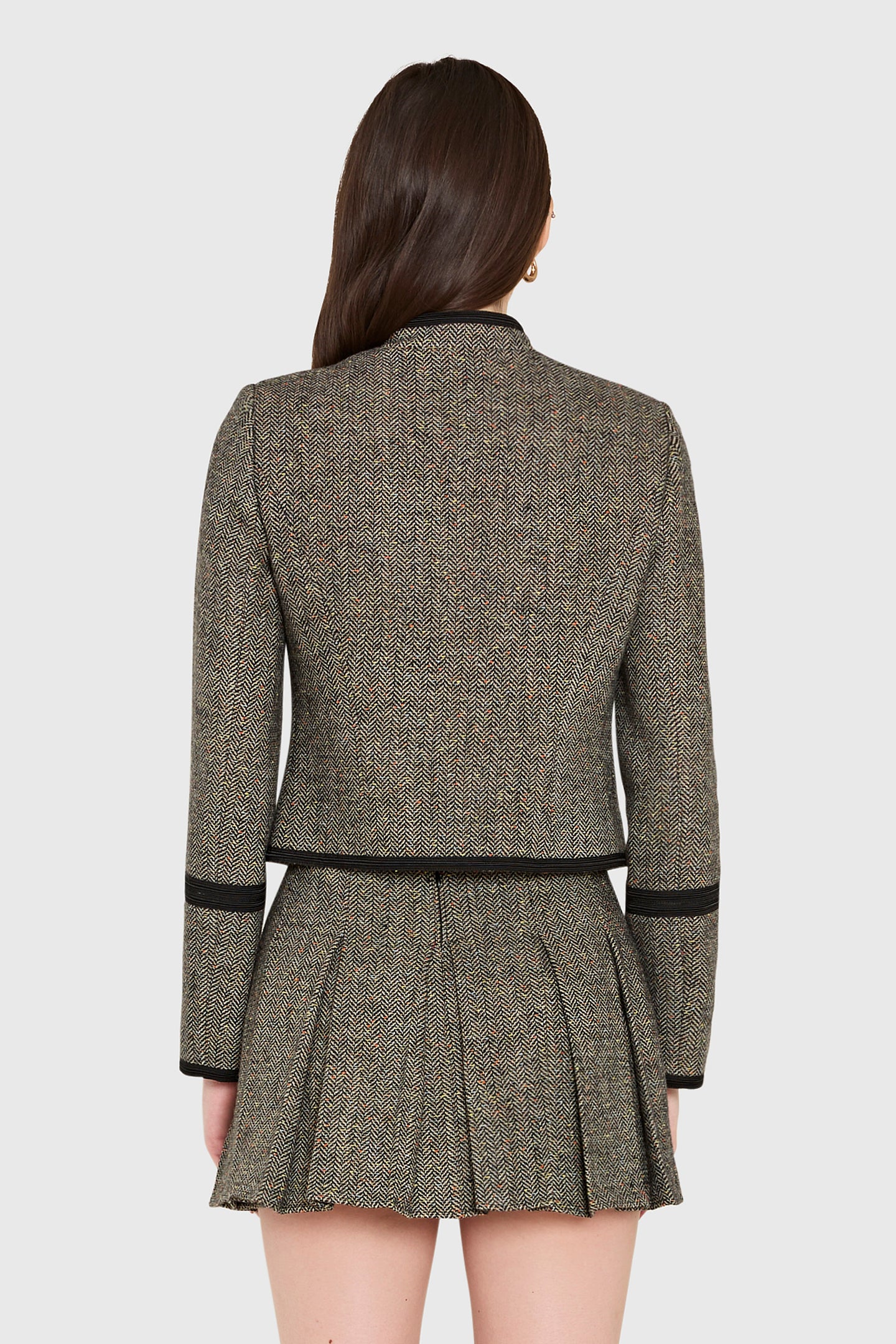 Amanda Uprichard Fiona Jacket in Watson Tweed - back view