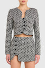 Puzzle Skort in Polka Dot Tweed View 1
