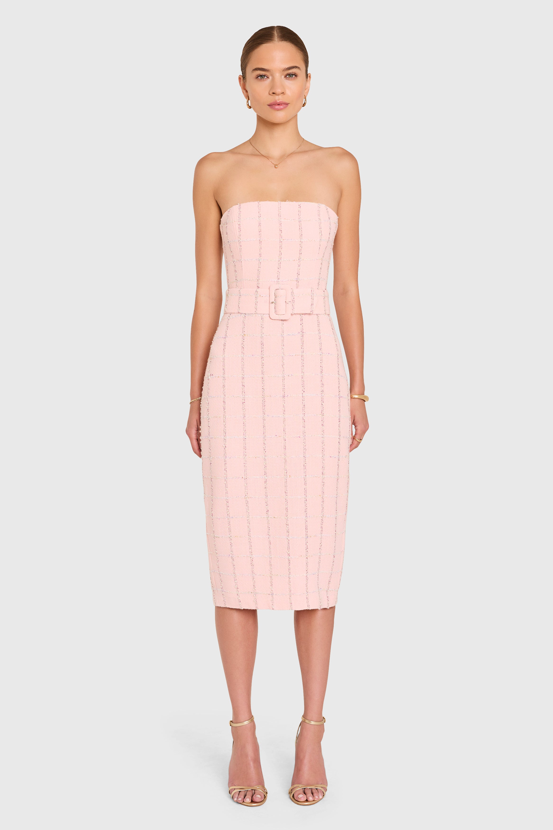 Fae Midi Dress in Charlotte Tweed