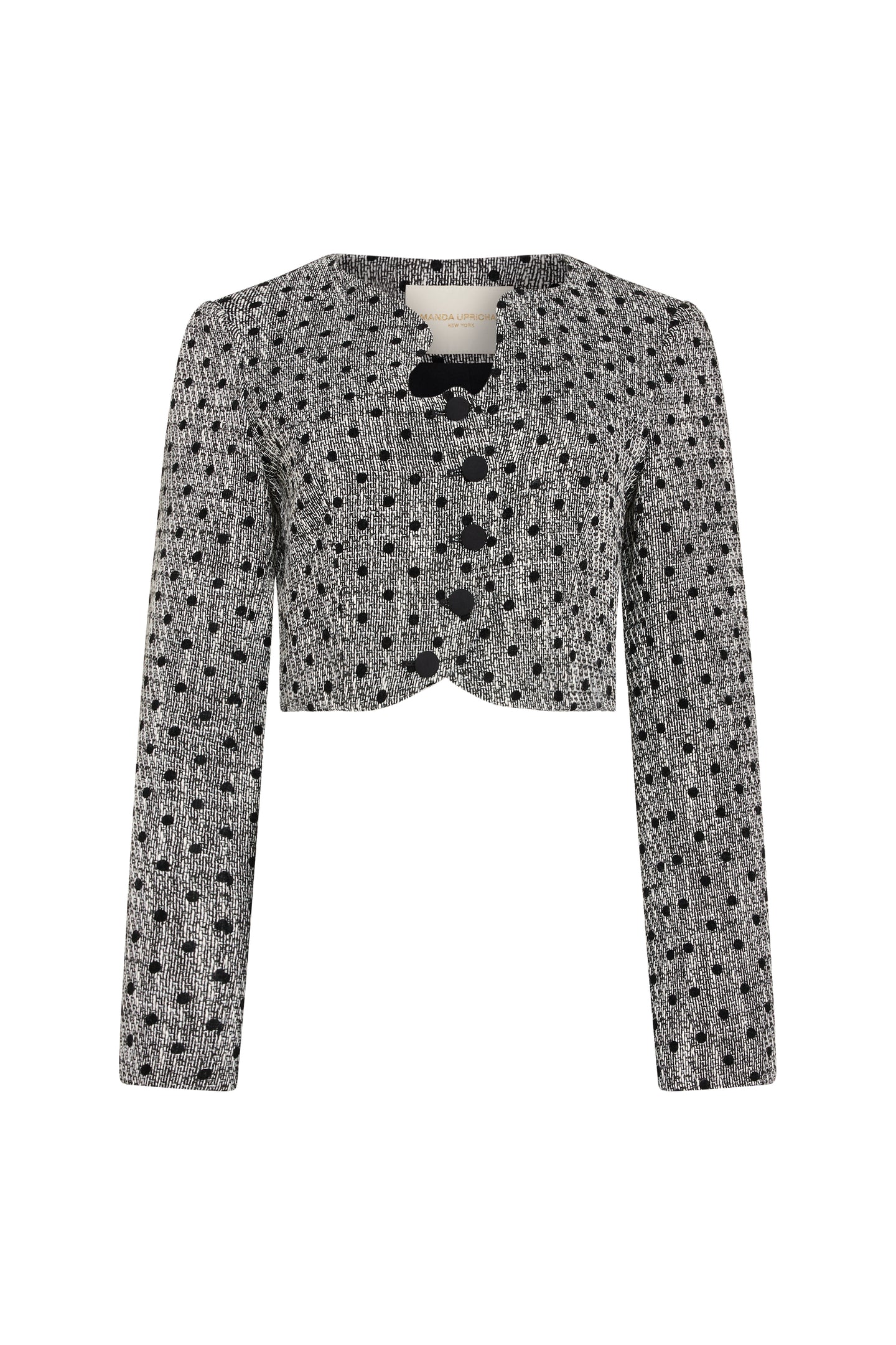 Puzzle Jacket in Polka Dot Tweed View 6